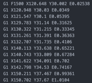 example of gcode
