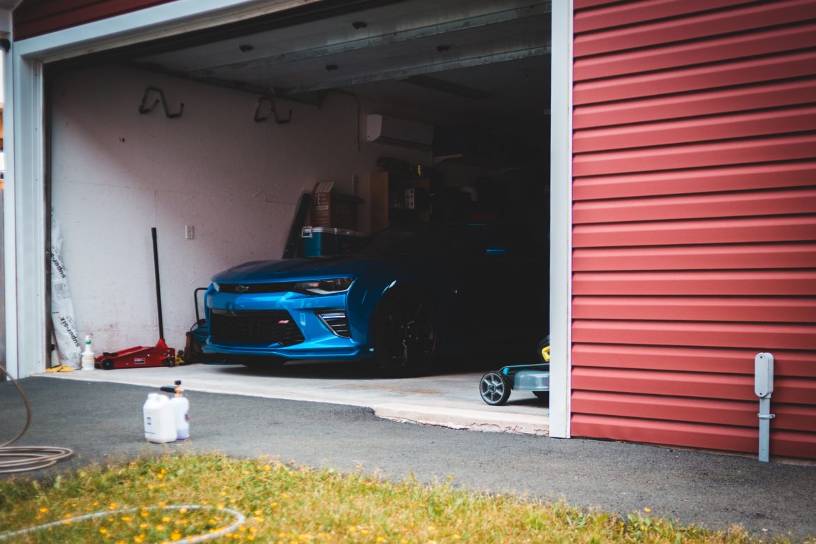 car in a garage